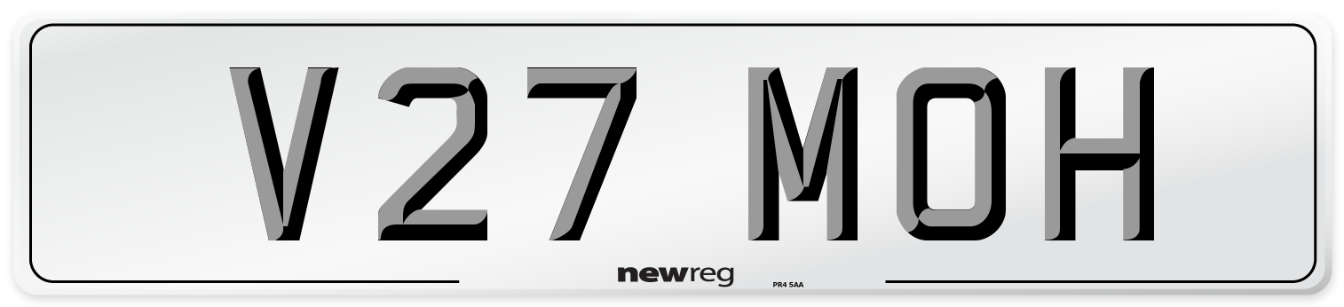 V27 MOH Number Plate from New Reg